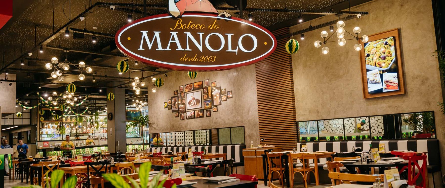 Fachada do Boteco do Manolo em shopping center